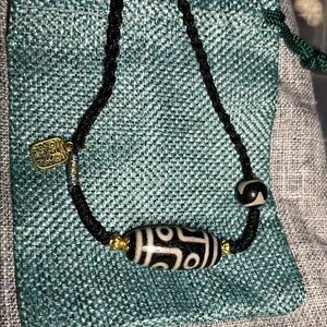 Tibetan DZi bead adjustable necklace